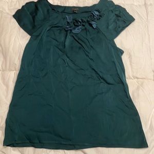 Green Ann Taylor Silk Blouse